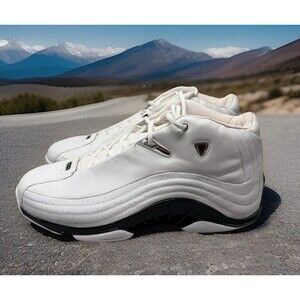 Reebok Men's ATR FLU Slamaze White Black 4-77585 Basketball 2008 Shoes Size 14